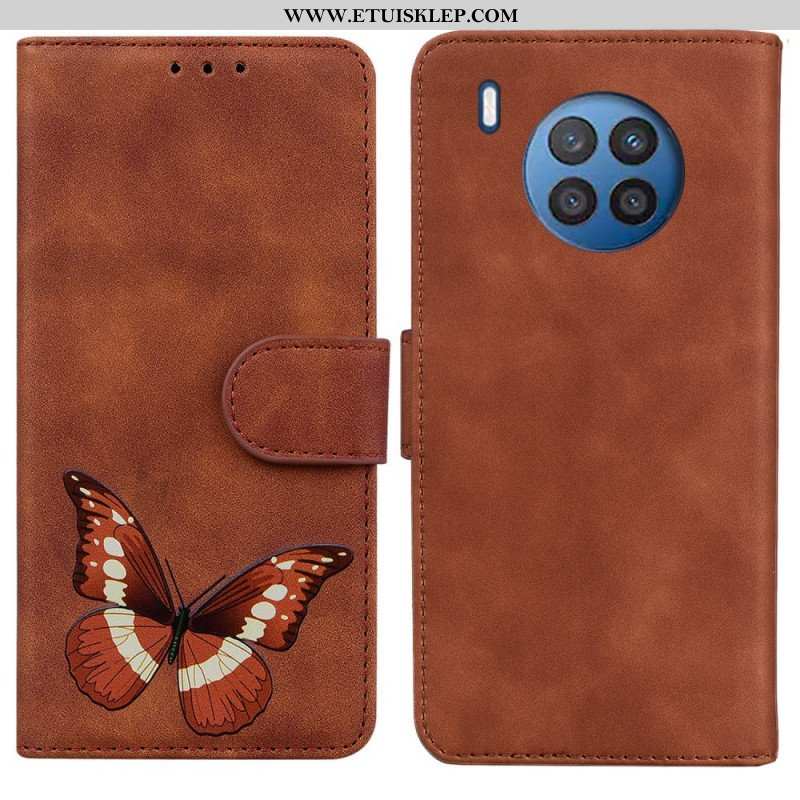 Etui Folio do Honor 50 Lite Motyl Dotykający Skóry